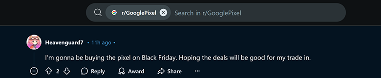 Comments on Reddit making predictions about what will go on sale on the Google Store